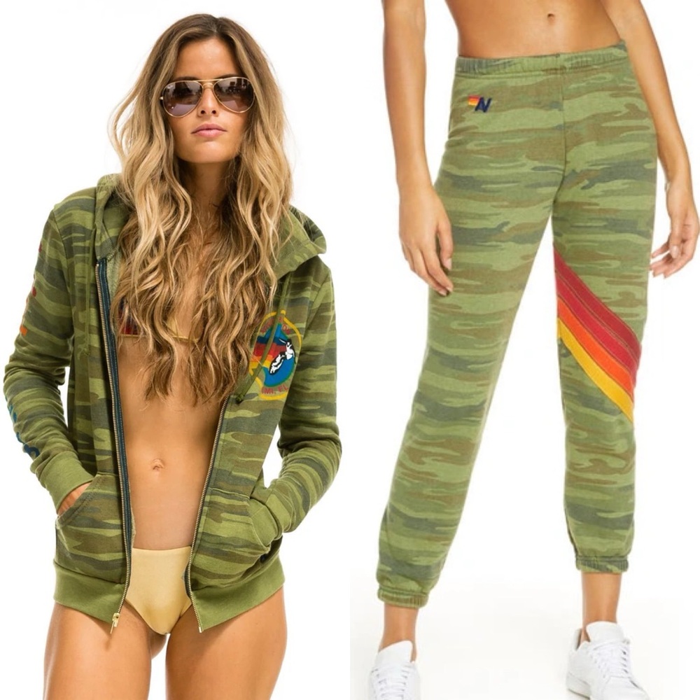 Aviator Nation Green Camo Hoodie